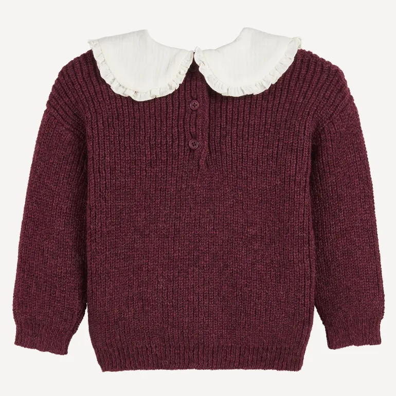 Peter Pan Collar Jumper/Sweater in Fine Knit - 2