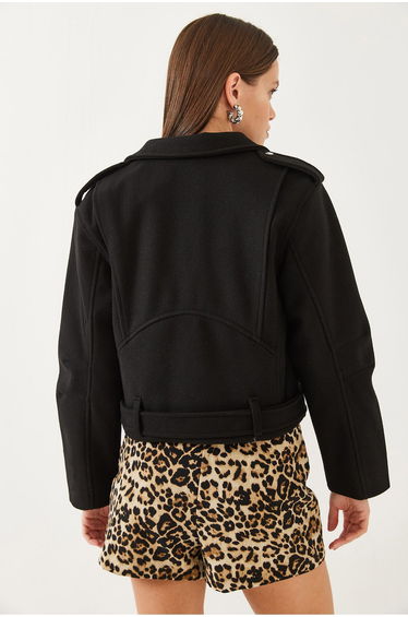 Women's Belted Lined Short Jacket product thumbnail 2