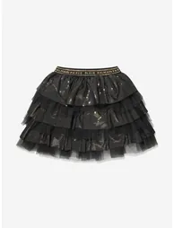 Girls Ruffle Skirt in Black - 2
