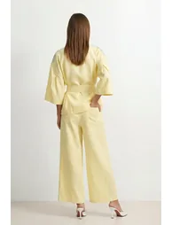 Yellow Linen Pants - 4