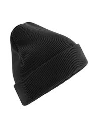 Beechfield Unisex Adult Cuffed Organic Cotton Heavyweight Beanie - Black