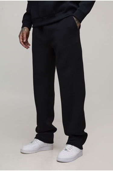 Tall Straight Fit Scuba Trousers - black