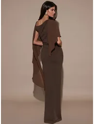 Women's solid color slim fit dress - 2