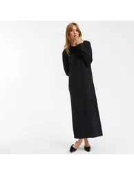 Maxi Jumper/Sweater Dress with Long Sleeves - 1