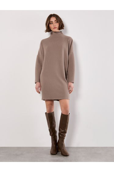 Ribbed Cocoon Mini Dress