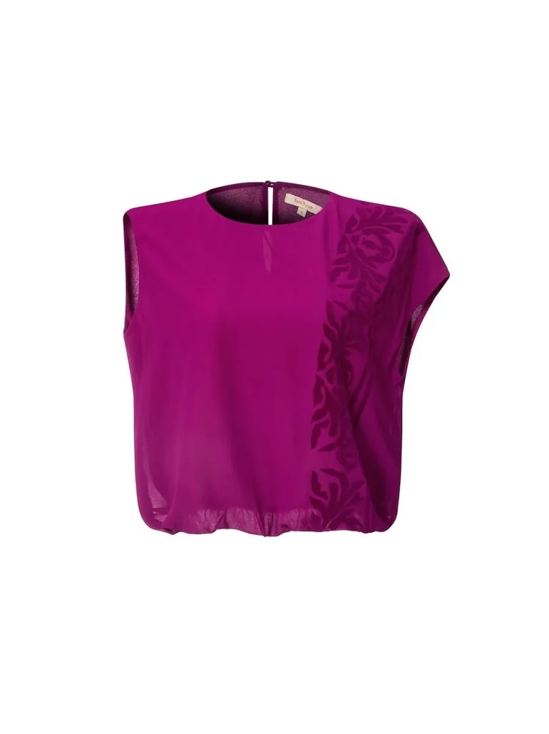 Flocked Chiffon Blouse - 5