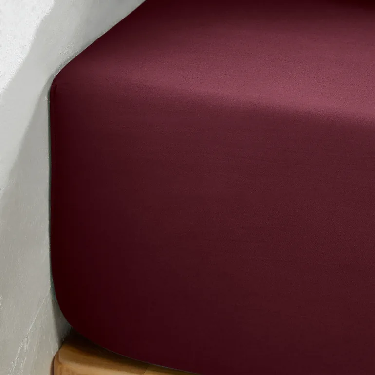 Victor Plain Washed Cotton Satin 300 Thread Count Fitted Sheet - 2