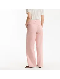 Cotton Wide Leg Trousers - 3