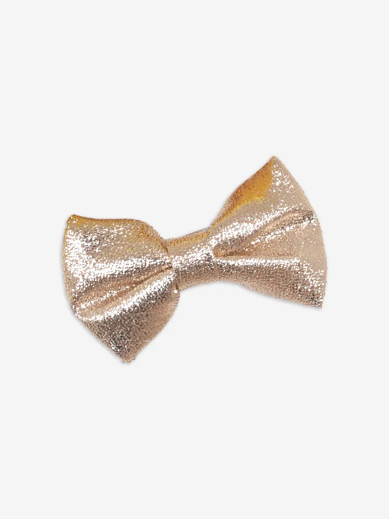 Girls Bow Hairclip Set in Gold - 2