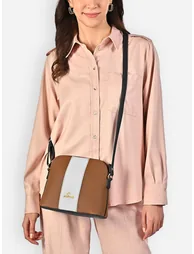 Masha Color Block Vertical Sling Bag