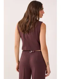 Tailored Boxy Button Through Waistcoat - 2
