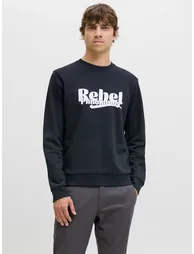 JREBRAKIM Slogan Print Round Neck Sweatshirt