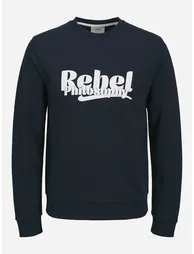 JREBRAKIM Slogan Print Round Neck Sweatshirt - 1