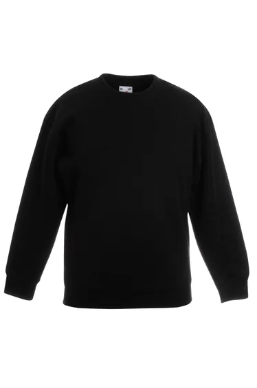 Fruit Of The Loom Kids Unisex Classic 80/20 Set-In Sweatshirt (Pack of 2) - Black