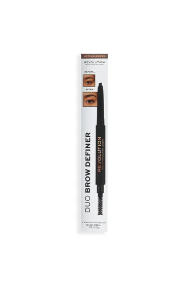 Revolution Duo Brow Definer Pencil Medium Brown