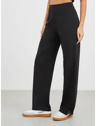 Solid Crop Top and Wide Leg Pants Co-Ords - 4