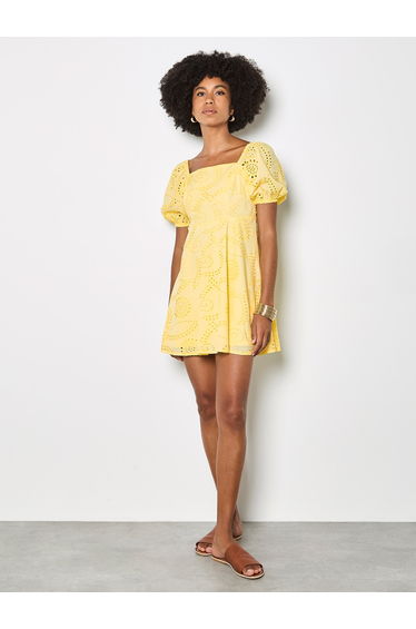 Floral Broderie Mini Dress