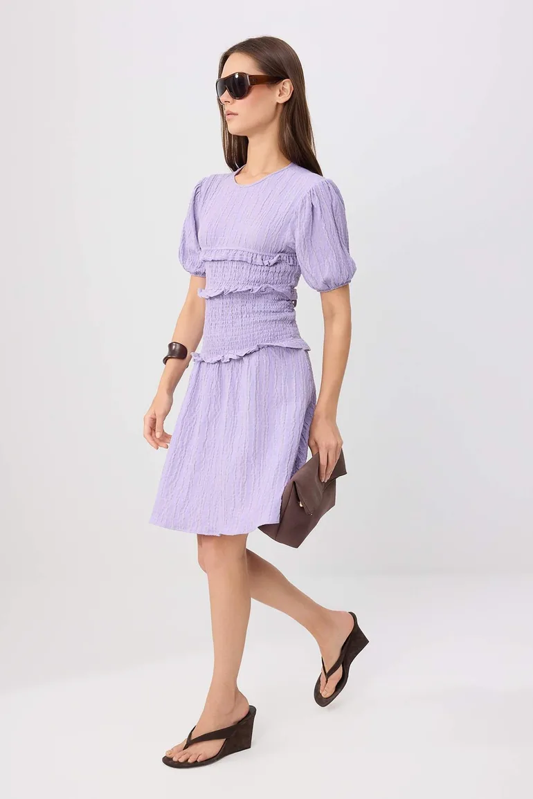 Lilac Mini Woven Dress
