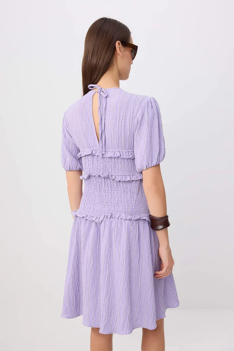 Lilac Mini Woven Dress - 3