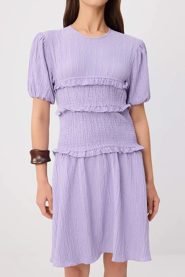 Lilac Mini Woven Dress - 2