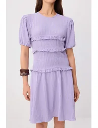 Lilac Mini Woven Dress - 2