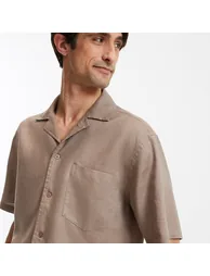 Short Sleeve Linen Shirt - 2