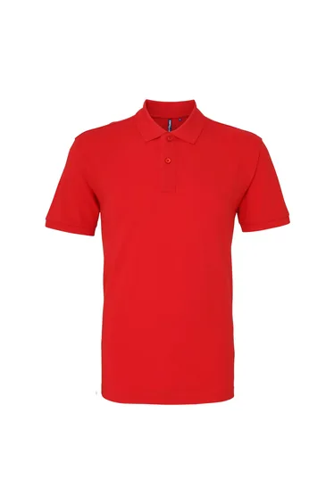 Asquith & Fox Mens Plain Short Sleeve Polo Shirt - Red