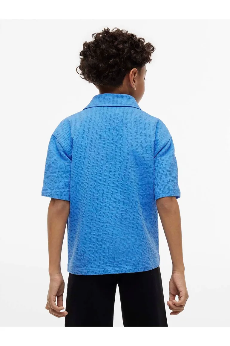 Jersey Seersucker Shirt Short Sleeve White - 1