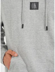 Minimal Print Relaxed Fit Hoodie - 2