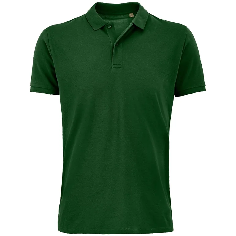 SOLS Mens Planet Pique Organic Polo Shirt - Bottle Green