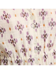 Printed V-Neck Sleeveless Top - 2