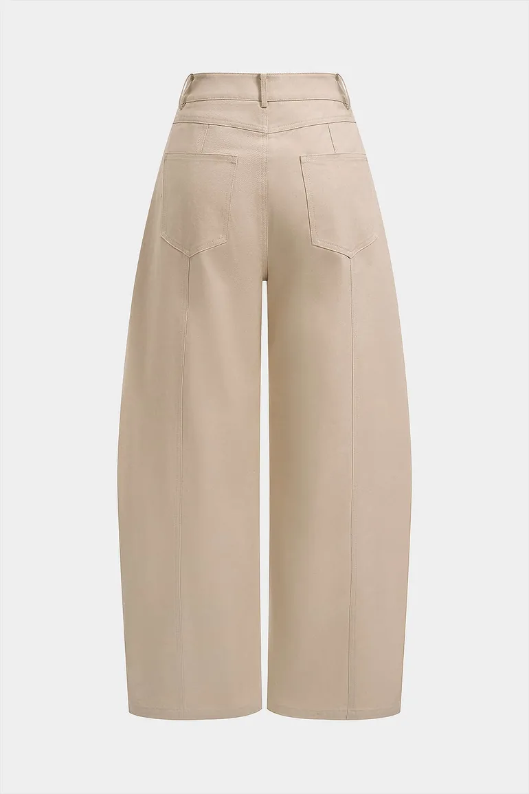 Metallic Button Horseshoe Pants - 1