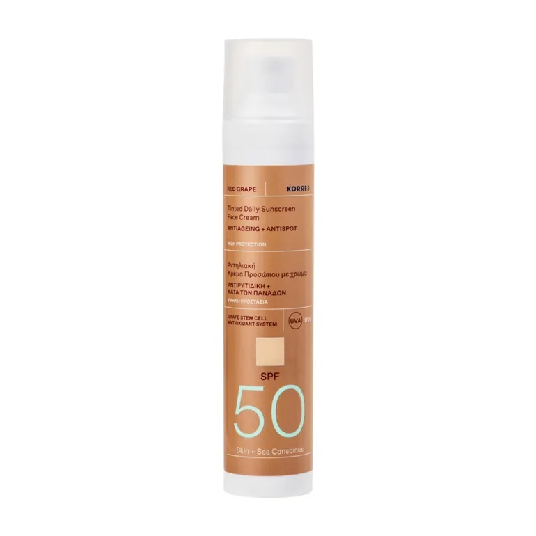 Korres Red Grape Sunscreen Face Cream Tinted SPF50  50ml
