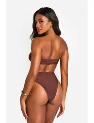 Mix & Match High Waist Bikini Brief - brown - 2