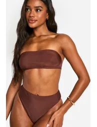 Mix & Match High Waist Bikini Brief - brown - 1
