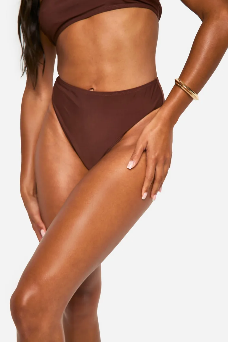 Mix & Match High Waist Bikini Brief - brown - 3