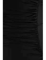 Black Gold Accessory Gathered Plus Size Swimsuit - 5