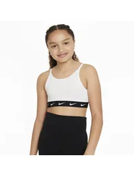 Nike Girls One Dri-FIT Sports Bra - White/Black
