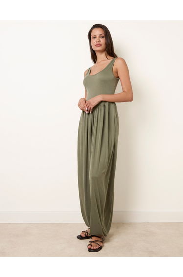 Jersey Balloon Leg Jumpsuit With Pockets product thumbnail 3