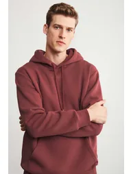 Sweatshirt - Burgundy - Relaxed fit - 1
