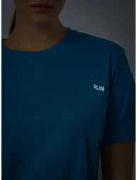 Reflective Text Basic Short Sleeves Top - 4
