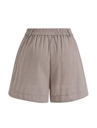 Tie-Shoulder Buttoned Cami Top and Shorts Set - 8