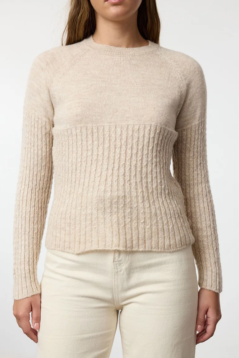 Stone Soft Texture Knit Detailed Knitwear Sweater - 1