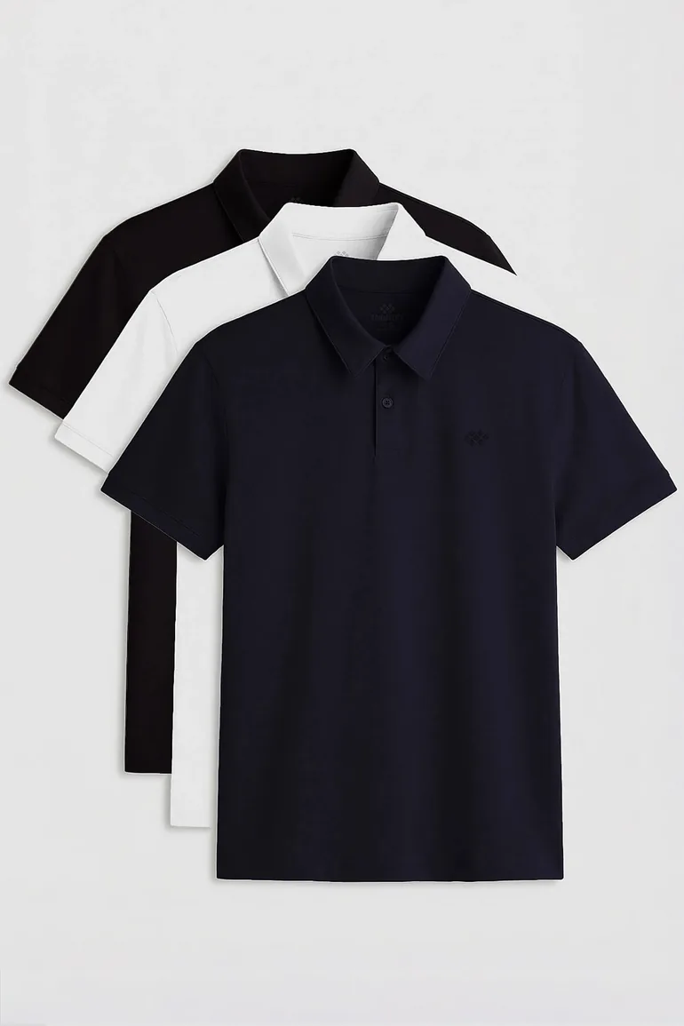 TOMMY Men's Cotton-Blend Polo T-Shirt - 3