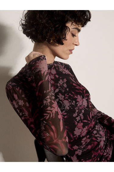 Floral Mesh Midi Dress product thumbnail 4