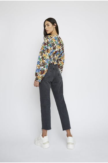 Glamorous Spring Floral V- Neck Long Sleeve Elasticated Blouse product thumbnail 2