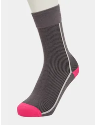 Pack of 2 - Contrast Cuff Rib Socks - 1