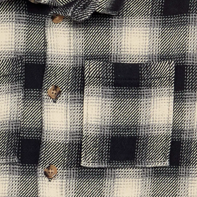 Plaid Flannel Hooded Shirt WHITE - 5