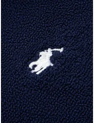 Ralph Lauren Boys Hooded Plush Terry Bathrobe in Navy - 2