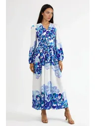 MSN Floral Pattern Maxi Dress - 3